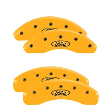 Charger l&#39;image dans la galerie, MGP 4 Caliper Covers Engraved Front &amp; Rear Oval Logo/Ford Yellow Finish Black Char 1998 Ford Ranger