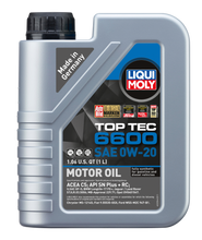 Charger l'image dans la galerie, LIQUI MOLY 1L Top Tec 6600 Motor Oil 0W20 - Single