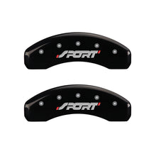 Laden Sie das Bild in den Galerie-Viewer, MGP 4 Caliper Covers Engraved Front &amp; Rear SPORT Black finish silver ch