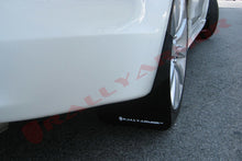 Carica l'immagine nel visualizzatore di Gallery, Rally Armor 2007+ Mitsubishi Lancer (doesn't fit Sportback) UR Black Mud Flap w/ White Logo