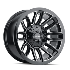 Mayhem 8108 Decoy 20x10 / 5x139.7 BP / -19mm Offset / 110mm Hub Black w/ Milled Spokes Wheel