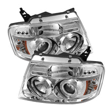 Carica l&#39;immagine nel visualizzatore di Gallery, Spyder Ford F150 04-08 Projector Headlights Version 2 LED Halo LED Chrm PRO-YD-FF15004-HL-G2-C
