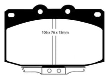 Carica l&#39;immagine nel visualizzatore di Gallery, EBC 86-89 Mazda RX7 2.4 (1.3 Rotary)(Vented Rear Rotors) Redstuff Front Brake Pads