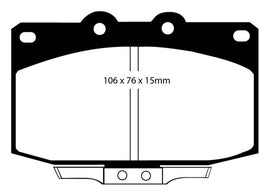 EBC 86-89 Mazda RX7 2.4 (1.3 Rotary)(Vented Rear Rotors) Redstuff Front Brake Pads