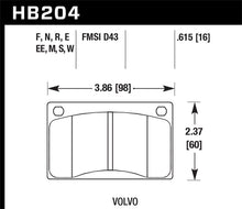 Cargar imagen en el visor de la galería, Hawk Volvo 142/145/164/240/242/244/245/262/265/1800 Black Race Brake Pads