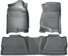 Load image into Gallery viewer, Husky Liners 07-12 Chevy Silverado/GMC Sierra Crew Cab WeatherBeater Combo Gray Floor Liners - 2to4wheels