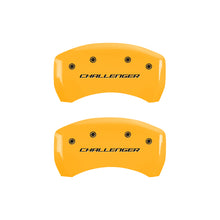 Carica l&#39;immagine nel visualizzatore di Gallery, MGP 4 Caliper Covers Engraved Front &amp; Rear Block/Challenger Yellow finish black ch