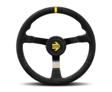 Carica l&#39;immagine nel visualizzatore di Gallery, Momo MODN41 Steering Wheel 410 mm - Black Suede/Black Spokes/1 Stripe