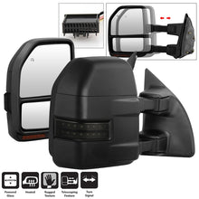 Laden Sie das Bild in den Galerie-Viewer, xTune 08-15 Ford F-250 SD Heated Adj LED Signal Power Mirror - Smk (MIR-FDSD08S-G4-PW-RSM-SET)
