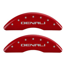 Laden Sie das Bild in den Galerie-Viewer, MGP 4 Caliper Covers Engraved Front &amp; Rear Denali Yellow finish black ch