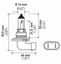 गैलरी व्यूवर में इमेज लोड करें, Hella Bulb 9006/Hb4 12V 55W P22D T4 (2)