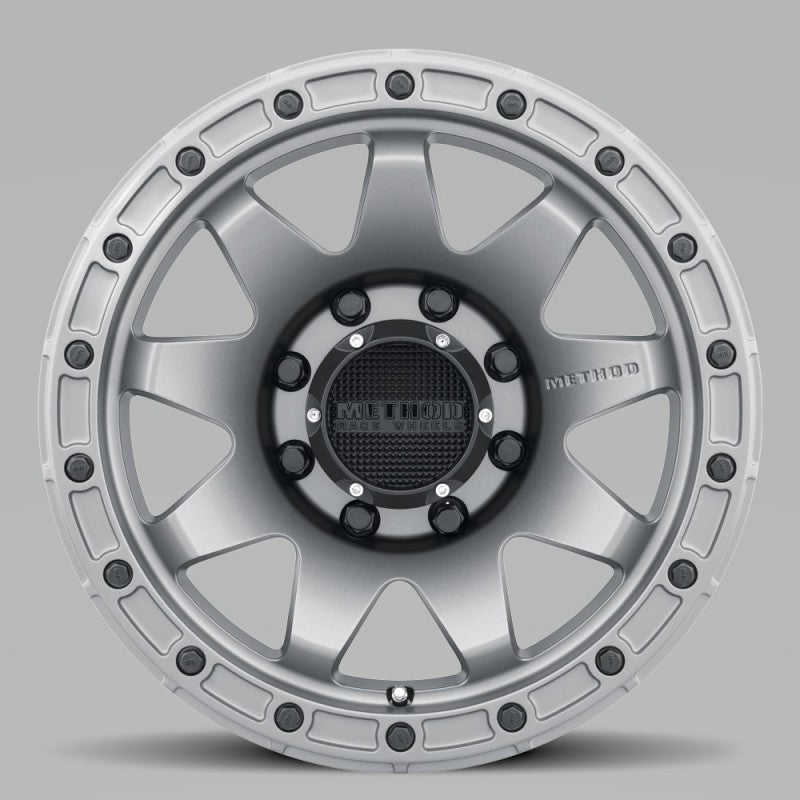 Method MR317 17x8.5 0mm Offset 8x180 130.81mm CB Matte Titanium Wheel