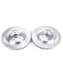 Cargar imagen en el visor de la galería, Power Stop 07-14 Ford Mustang Front Evolution Drilled &amp; Slotted Rotors - Pair