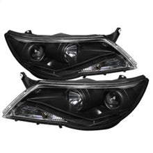 Carica l&#39;immagine nel visualizzatore di Gallery, Spyder Volkswagen Tiguan 09-11 Projector Headlights DRL Black High H1 Low H7 PRO-YD-VTIG09-DRL-BK