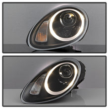 Carica l&#39;immagine nel visualizzatore di Gallery, Spyder Porsche Cayman 05-08 Headlights - Halogen Model Only - Black PRO-YD-P98705-HID-DRL-BK