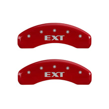 Charger l&#39;image dans la galerie, MGP 4 Caliper Covers Engraved Front Escalade Engraved Rear EXT Red finish silver ch