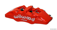 गैलरी व्यूवर में इमेज लोड करें, Wilwood Caliper-Forged Dynapro 6 5.25in Mount-Red-L/H 1.62/1.38in/1.38in Pistons .38in Disc