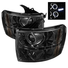 Laden Sie das Bild in den Galerie-Viewer, Spyder Chevy Silverado 1500 07-13 Projector Headlights LED Halo LED Smke PRO-YD-CS07-HL-SM