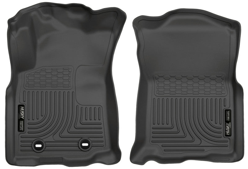 Husky Liners 2016 Toyota Tacoma w/ Manual Trans WeatherBeater Front Black Floor Liners - 2to4wheels