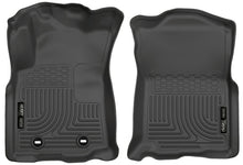Laden Sie das Bild in den Galerie-Viewer, Husky Liners 2016 Toyota Tacoma w/ Manual Trans WeatherBeater Front Black Floor Liners - 2to4wheels