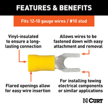 Carica l&#39;immagine nel visualizzatore di Gallery, Curt Spade Terminals (12-10 Wire Gauge 10 Stud Size 100-Pack)