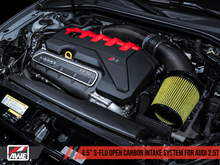 Cargar imagen en el visor de la galería, AWE Tuning Audi RS3 / TT RS S-FLO Open Carbon Fiber Intake