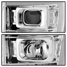 Carica l&#39;immagine nel visualizzatore di Gallery, Spyder 11-16 Ford F-250/F-350 V2 Projector Headlights - Light Bar DRL - Chrome PRO-YD-FS11V2-LB-C