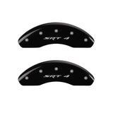 MGP 4 Caliper Covers Engraved Front & Rear SRT4 Black finish silver ch