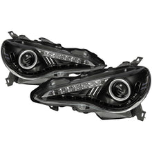 Laden Sie das Bild in den Galerie-Viewer, Spyder Scion FRS 12-14 Projector Headlights DRL LED Black PRO-YD-SFRS12-BK