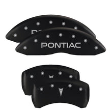 Cargar imagen en el visor de la galería, MGP 4 Caliper Covers Engraved Front Pontiac Engraved Rear G8 Black finish silver ch