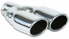 Carica l&#39;immagine nel visualizzatore di Gallery, Vibrant Dual 3.25in x 2.75in Oval SS Exhaust Tip (Single Wall Angle Cut Rolled Edge)
