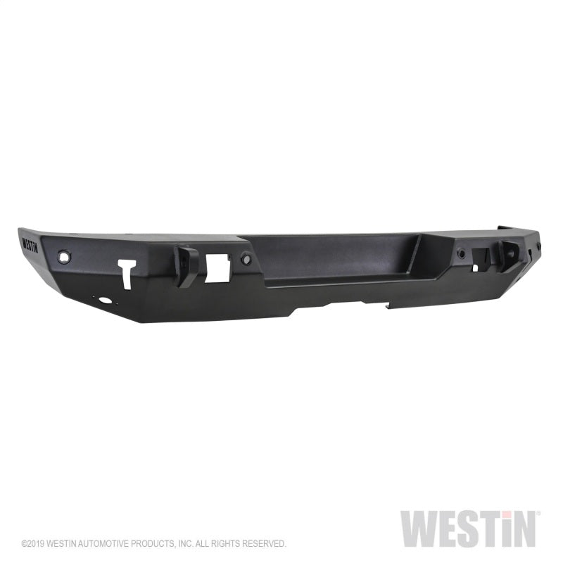 Westin 18-19 Jeep Wrangler JL WJ2 Rear Bumper w/  Sensors (Excl. Wrangler JK) - Textured Black - 2to4wheels
