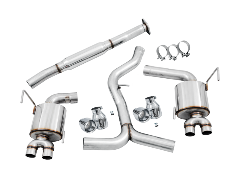 AWE Tuning Subaru 15+ WRX VA Sedan Touring Edition Exhaust - Chrome Silver Tips (102mm)