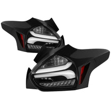 Charger l&#39;image dans la galerie, Spyder 15-17 Ford Focus Hatchback LED Tail Lights w/Indicator/Reverse - Black (ALT-YD-FF155D-LED-BK)