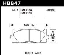गैलरी व्यूवर में इमेज लोड करें, Hawk 10 Lexus ES350 / 07-11 Toyota Camry SE/XLE HPS Street Front Brake Pads