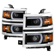 Carica l&#39;immagine nel visualizzatore di Gallery, Xtune Chevy Silverado 1500 14-15 Projector Headlights Light Bar Drl Black PRO-JH-CS14-LBDRL-BK