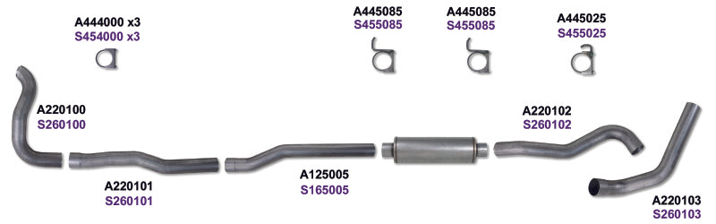 Diamond Eye KIT 4in TB MRP SGL SS DDG4X4 89-93 Dodge 5.9L Cummins 2500/3500
