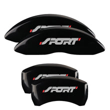 Laden Sie das Bild in den Galerie-Viewer, MGP 4 Caliper Covers Engraved Front &amp; Rear Oval logo/Ford Black finish silver ch