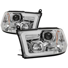 Carica l&#39;immagine nel visualizzatore di Gallery, Spyder 09-16 Dodge Ram 1500 V2 Projector Headlights - Halogen - DRL - Chrome (PRO-YD-DR09V2-LBDRL-C)