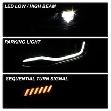 गैलरी व्यूवर में इमेज लोड करें, Spyder Chevy Camaro 16-18 Halogen Model Full LED Headlights Black PRO-YD-CCAM16HALAP-SEQ-BK