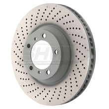 Load image into Gallery viewer, SHW 07-13 Porsche 911 Turbo 3.8L w/o Ceramic Brakes Left Front Drilled-Dimpled MB Brake Rotor