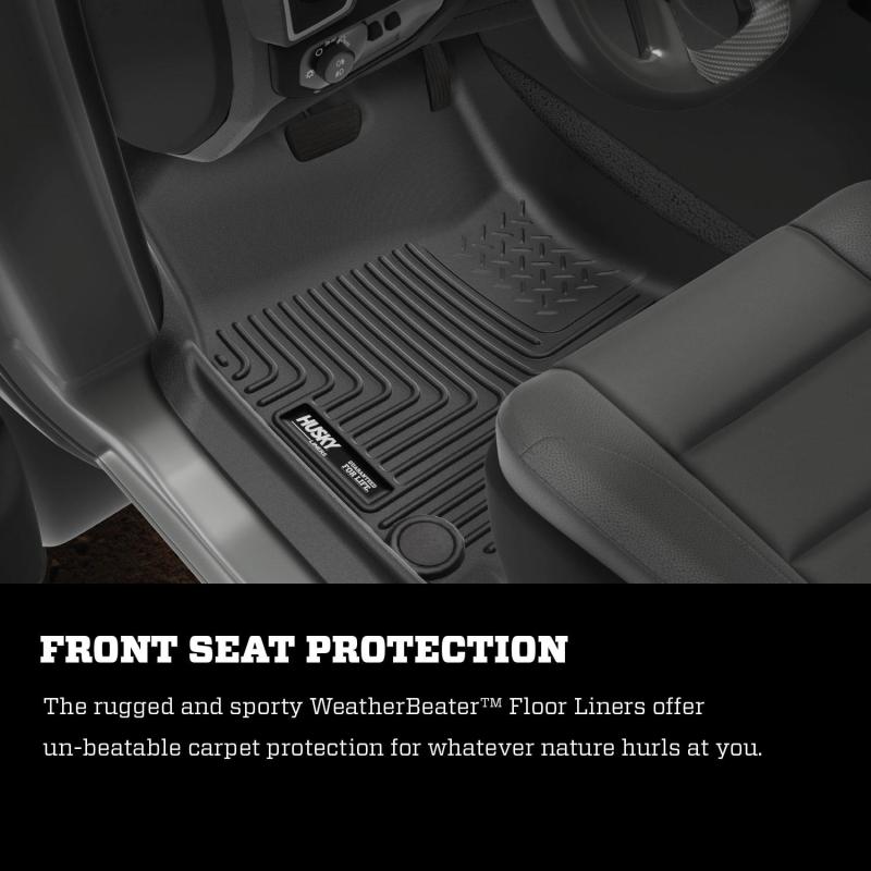 Husky Liners 19-21 Ram 2500/3500 Crew Cab Weatherbeater Black Front & 2nd Seat Floor Liners - 2to4wheels