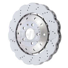Carica l'immagine nel visualizzatore di Gallery, SHW 14-20 Audi R8 5.2L (Excl Ceramic Brakes) Front Drilled-Dimpled Lightweight Wavy Brake Rotor