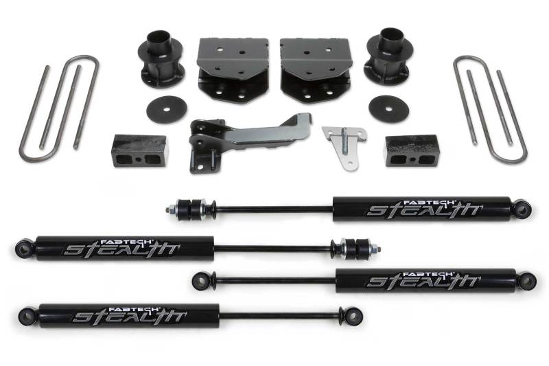 Fabtech 08-16 Ford F250/350/450 4WD 8 Lug 4in Budget System w/Stealth Shocks