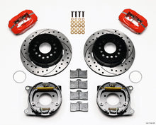 गैलरी व्यूवर में इमेज लोड करें, Wilwood Forged Dynalite P/S Park Brake Kit Drilled Red Ford 8.8 w/2.5in Offset-5 Lug
