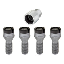 Laden Sie das Bild in den Galerie-Viewer, McGard Wheel Lock Bolt Set - 4pk. (Cone Seat) M14X1.25 / 17mm Hex / 27.3mm Shank Length - Black