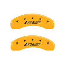 Carica l&#39;immagine nel visualizzatore di Gallery, MGP 4 Caliper Covers Engraved Front &amp; Rear Bowtie Black finish silver ch