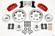 Cargar imagen en el visor de la galería, Wilwood Dynapro 6 Front Hub Kit 12.19in Drilled Red 67-69 Camaro 64-72 Nova Chevelle