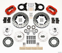 गैलरी व्यूवर में इमेज लोड करें, Wilwood Dynapro Dust-Boot Front Kit 11.00in Dril Red 1965-1969 Mustang Disc &amp; Drum Spindle