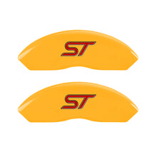 Charger l&#39;image dans la galerie, MGP 4 Caliper Covers Engraved Front &amp; Rear No bolts/ST Yellow finish black ch